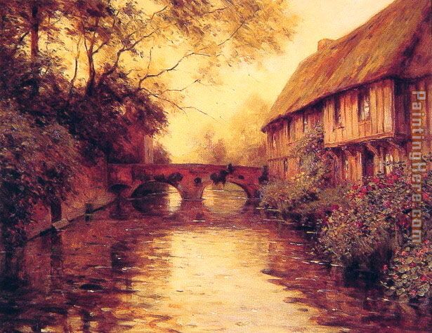Houses by the River painting - Louis Aston Knight Houses by the River art painting